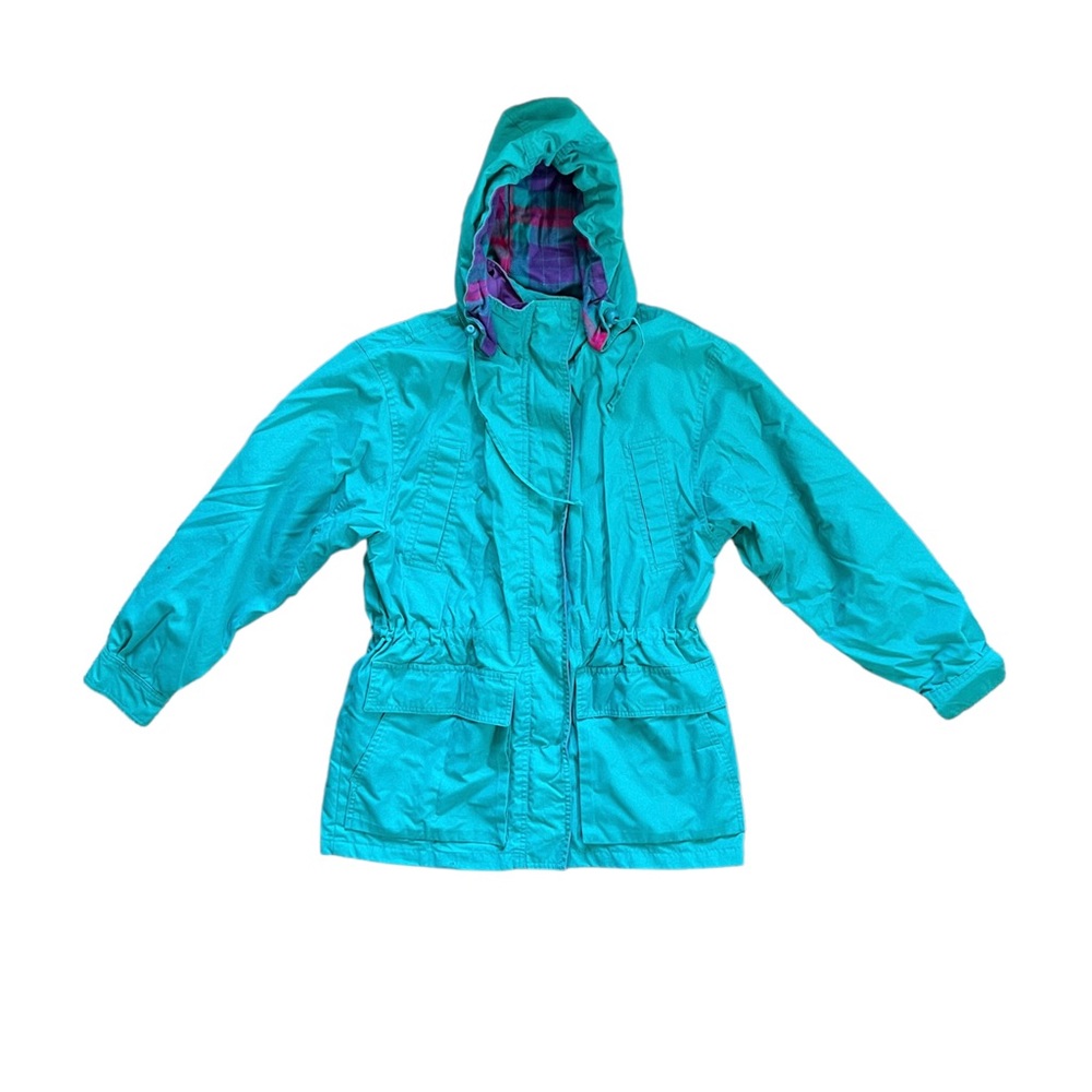 Pacific Trail 80s True Vintage Full Zip Removable Hood Windbreaker Jacket M